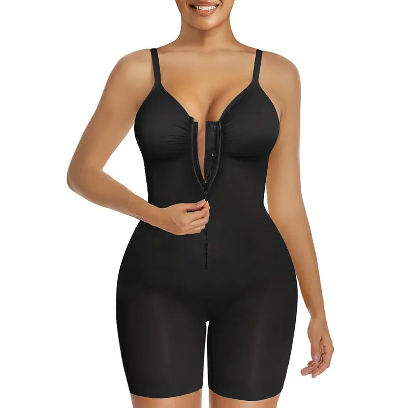 SHAPERX Zip-Up Tummy Control Bodysuit