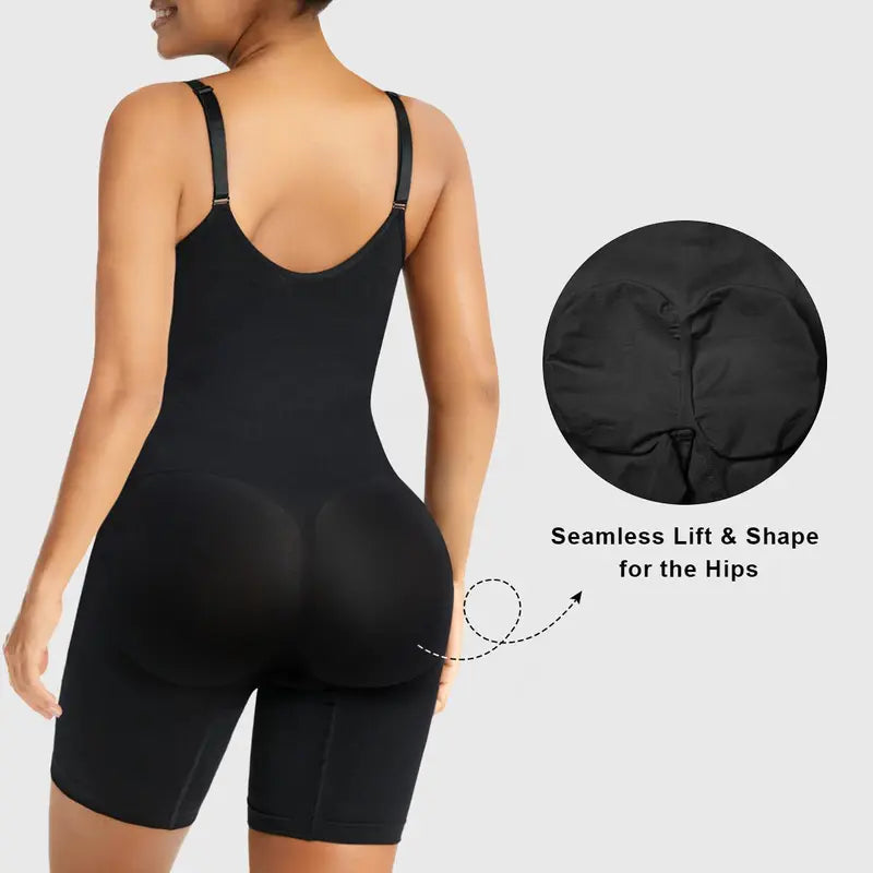 SHAPERX Zip-Up Tummy Control Bodysuit